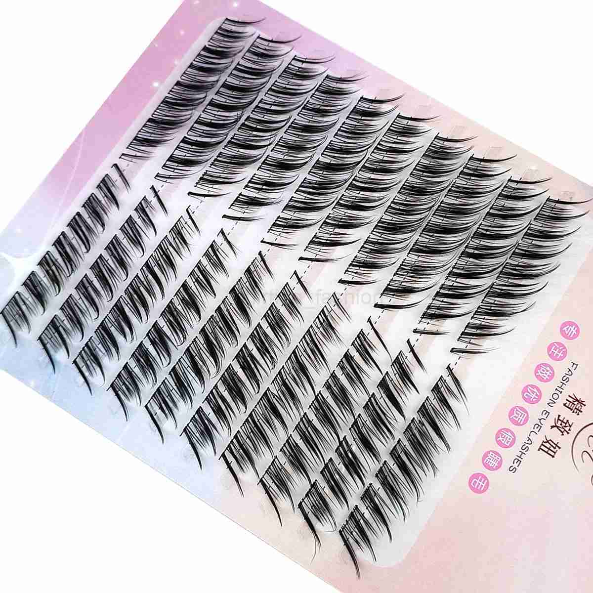 Mix 3D Fluffy Single Cluster Eyelash Extension Segmented Natural Mink Fox Eye Effect makeup Lashes Individual False eyelashesCL240713