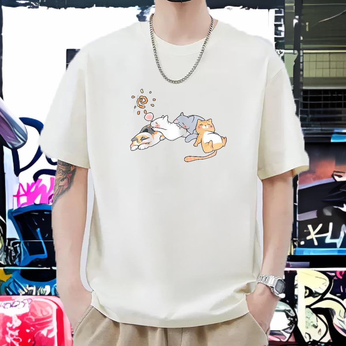 Loose Fit T shirt Beach Round Neck Short Sleeve Tshirt for Man Woman Fashion Casual Custom Print Oversized Tee Shirt