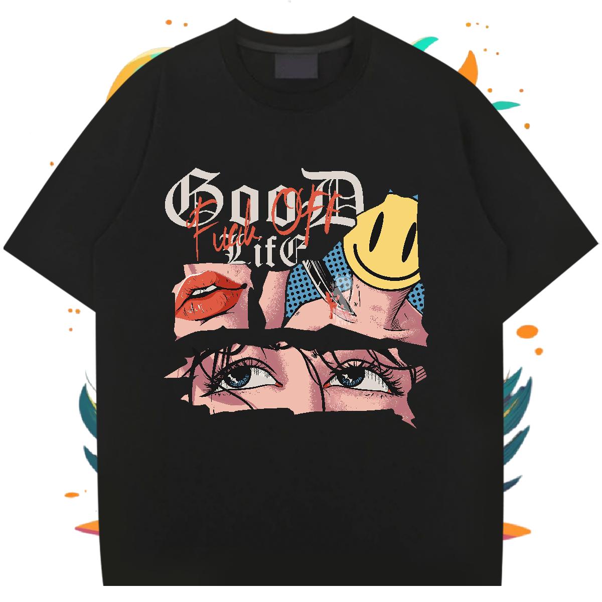 Cool Design T-Shirts for Men Street Wear Short sleeve Cotton Soft Men Tops Tees Fashion Anime Print Tees Shirts