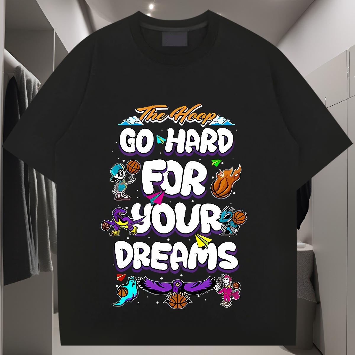 Loose Fit T-Shirts Sport Round Neck Short Sleeve Mens Tshirts Casual New Anime Tees