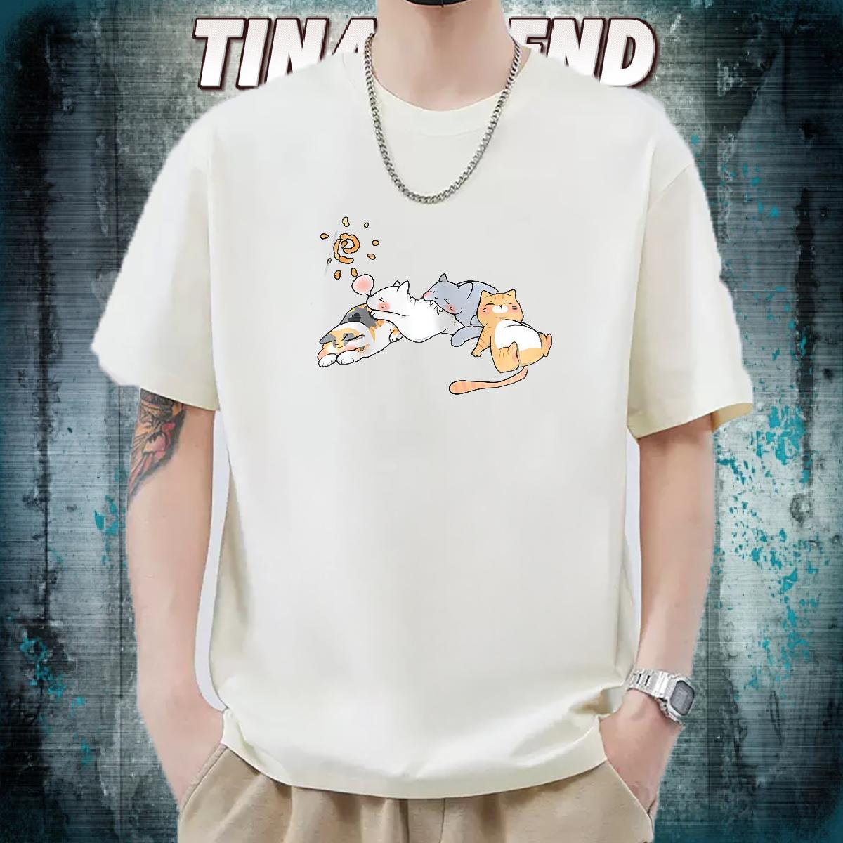 Soft T shirt Hip Hop Crew Neck Cotton Couples T Shirts Wholesale Anime Print Tops Shirt