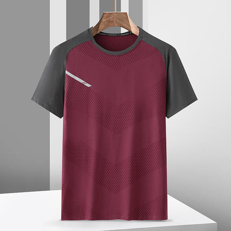 Yuncang Flash Hair Outdoor Ice Silk Sleeve T-shirt for Men in Summer, Thin, Trendy, Multi color, Casual, Sports, Quick drying, Short T, Compressible, 