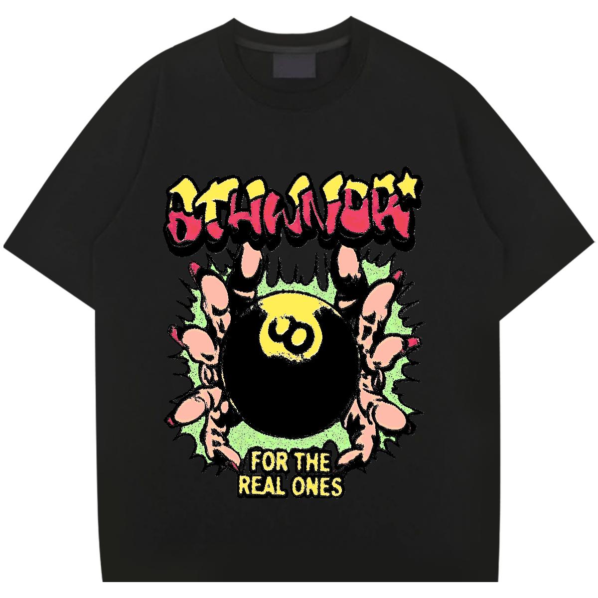 Unisex T-Shirts for Men High Street Hip Hop Breathable Short Sleeve Couples T Shirts 2024 Summer Anime Print Tops Shirt