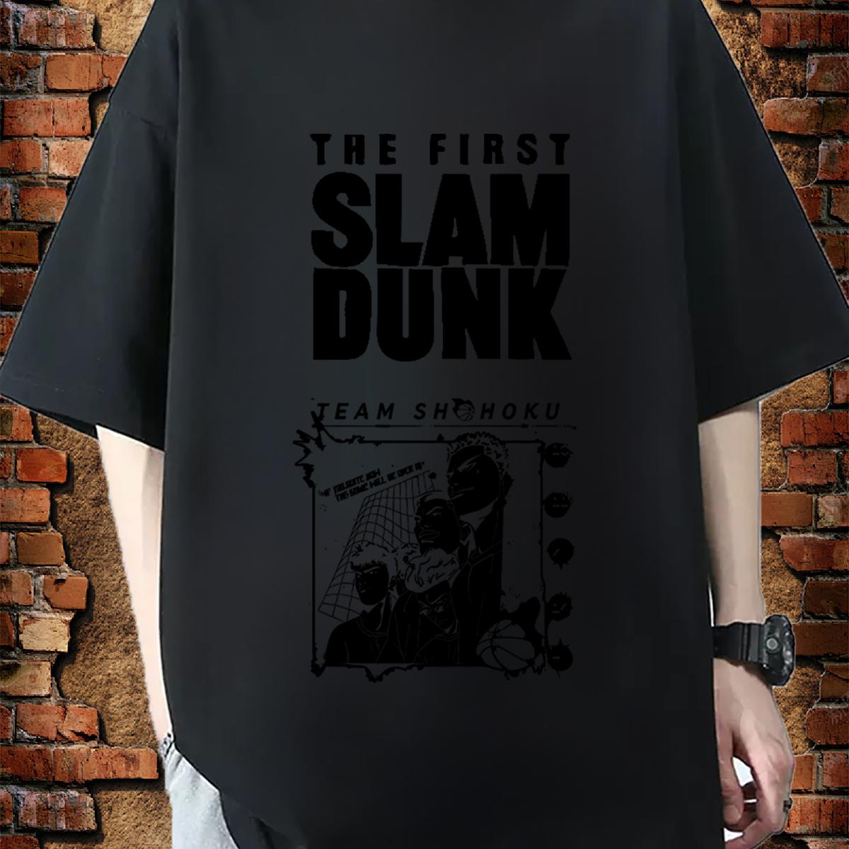 Loose Fit T-Shirts Hip Hop Breathable Short Sleeve Men Tops Tees 2024 DIY Cartoon Print Clothes