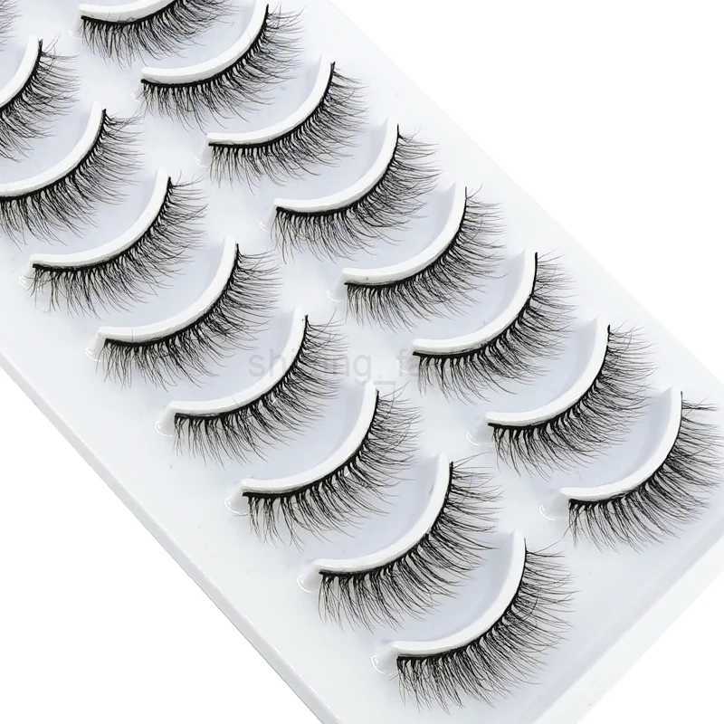 New Full 10 Pairs 3D Faux Mink False Eyelashes Natural Long Fluffy Eye Lashes Wispy Makeup Beauty Extension Short Fake EyelashesCL240713