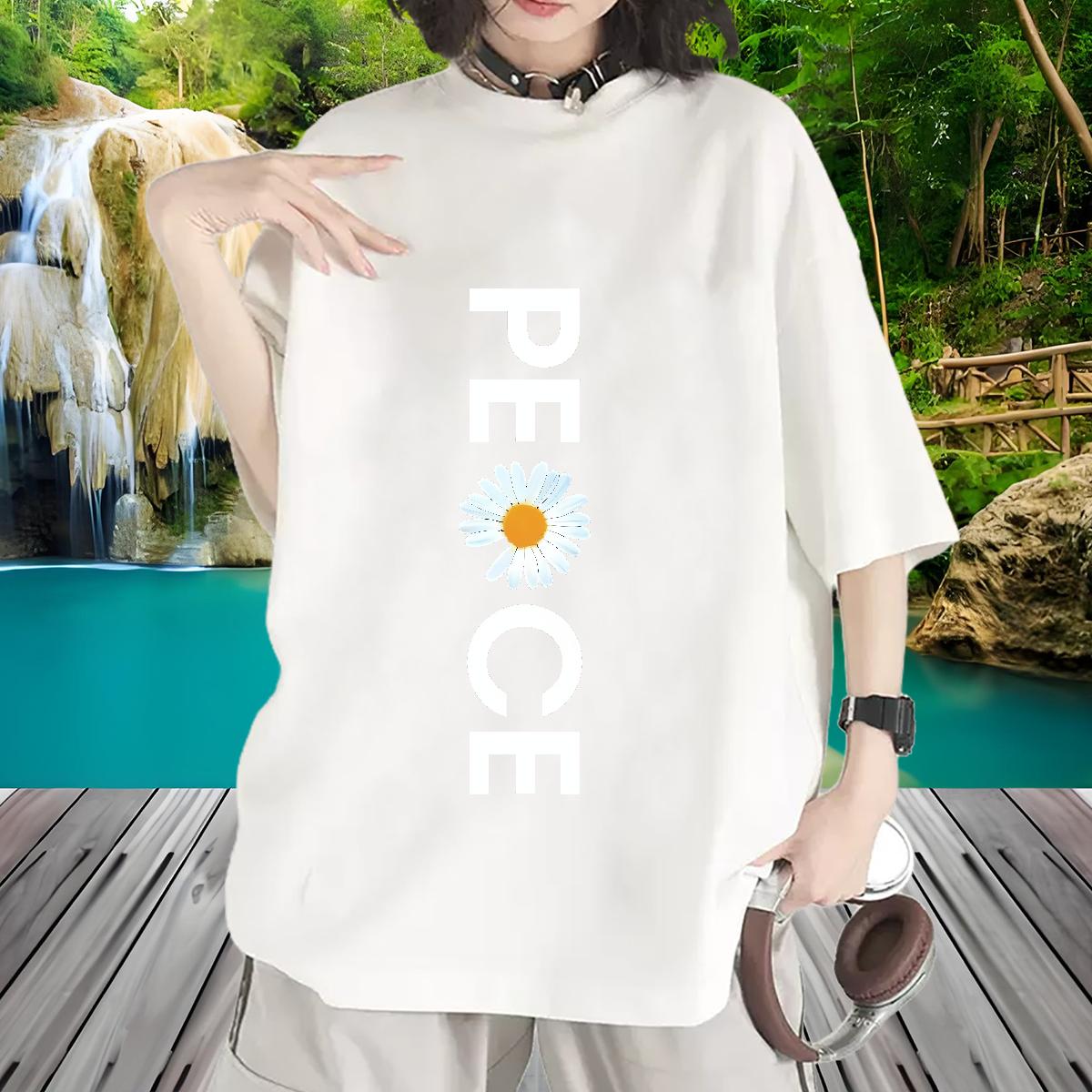 Cotton Breathable Short Sleeve Women T Shirts Casual New Outdoor Womens Tshirts Anime Oversized Brand Clothes Shirt