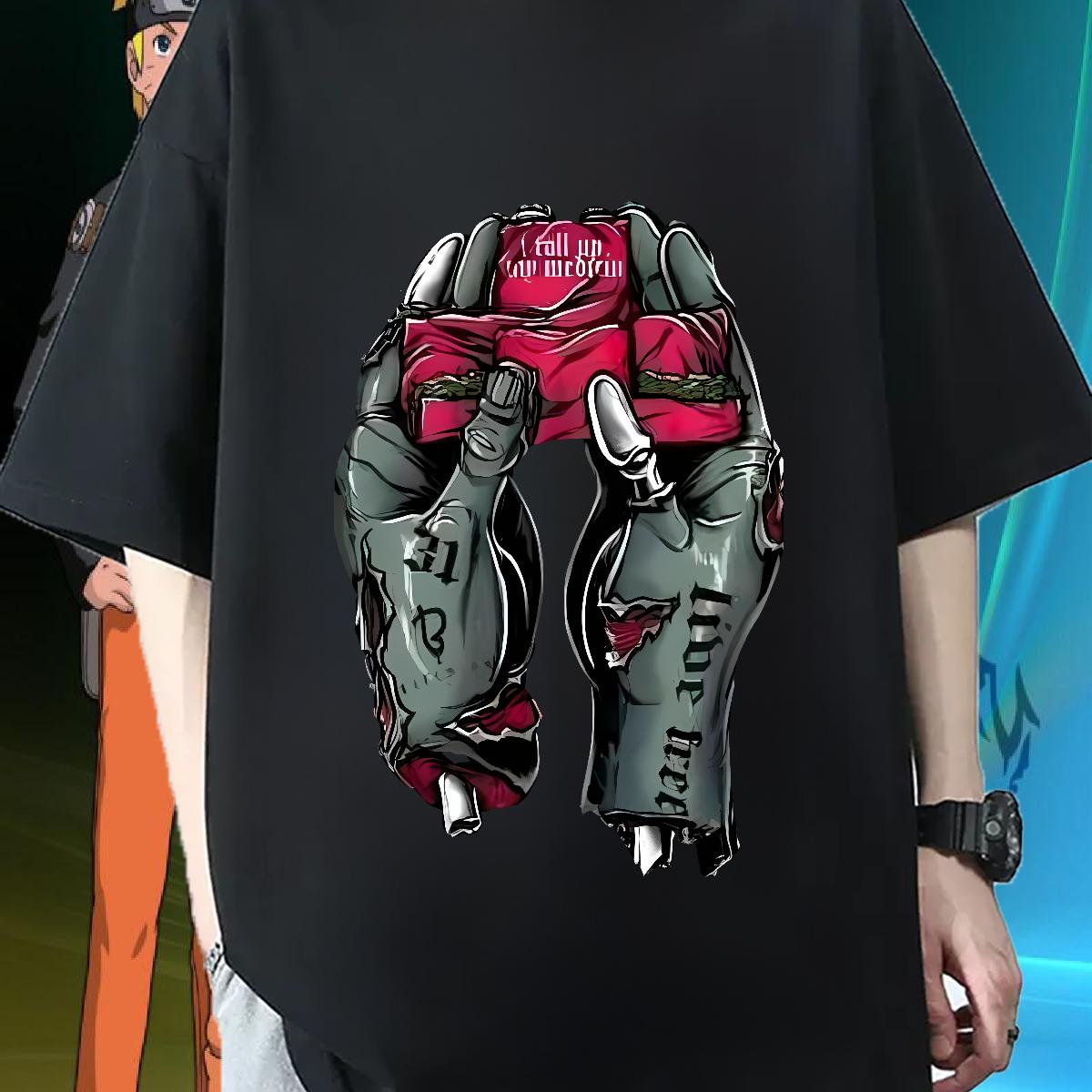 Classic Men Tees Short sleeve Cotton Soft Summer Casual T Shirts Men Anime Print Classic Casual Polos