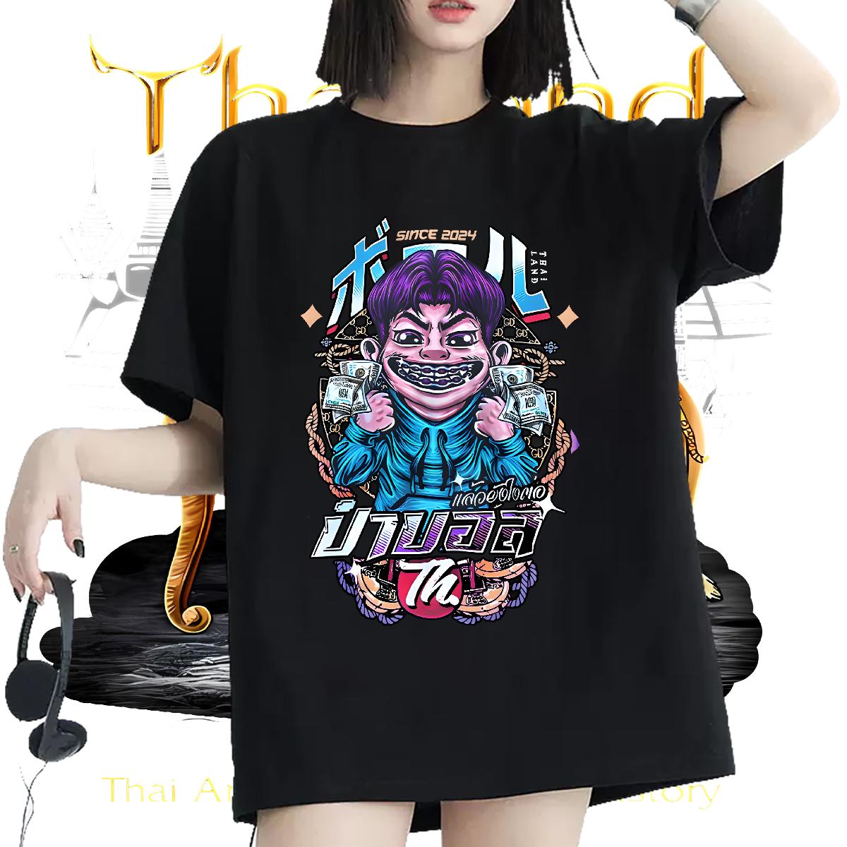 Brand T Shirts Women Breathable Short Sleeve Tops Daily Outfit Designer Women Tees Custom Anime