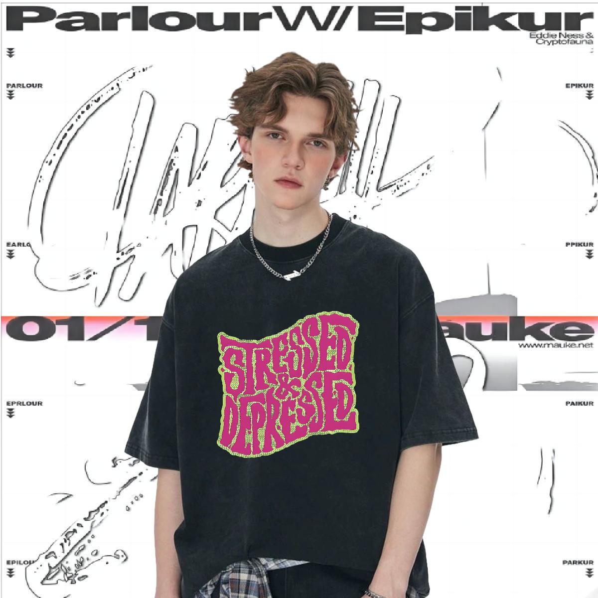 Soft Tshirts 180g Cotton Hip Hop Street T-Shirts for Men Black White New Designer Clothes