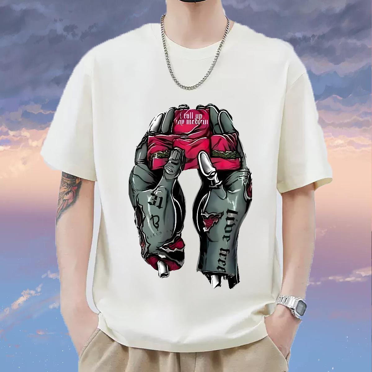 Comfortable Man T Shirts Outdoor Breathable Crew Neck Cotton Men Tops Tees Designer Customized Wear