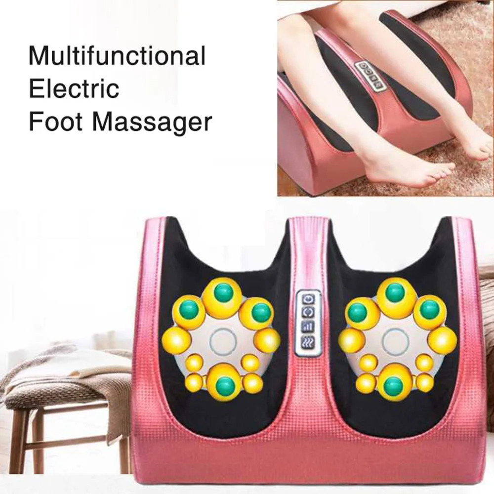 Electric foot massager detoxification foot machine muscle relaxation heating finger pressure kneading vibrator remote control foot massager 240713