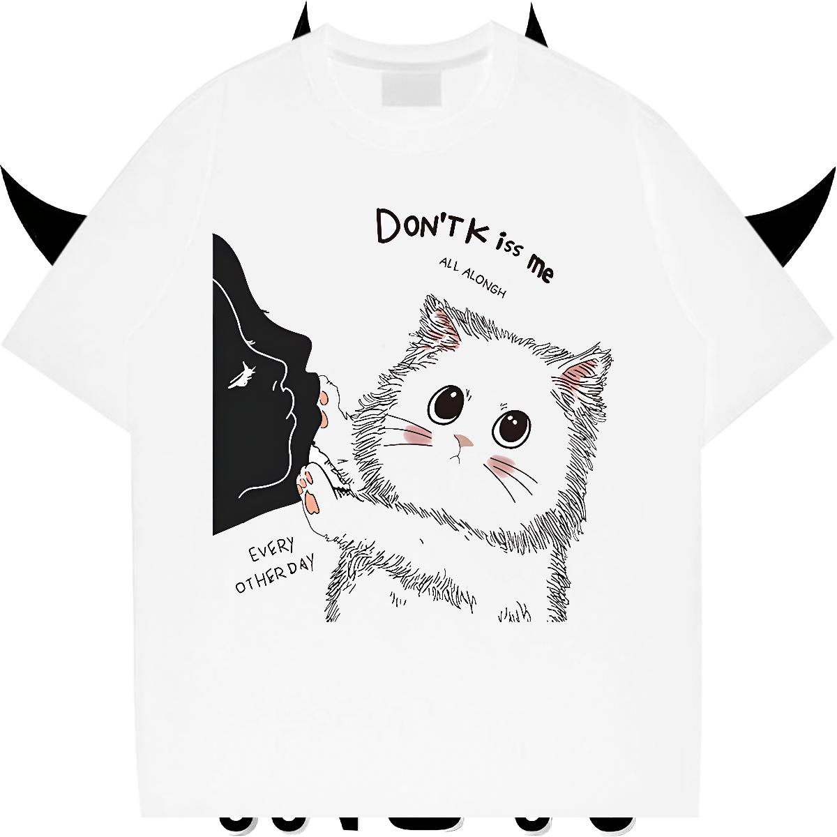 DIY T-Shirts for Men Black Oversized Daily Outfit Men Clothes T-Shirt Cotton Breathable Classic