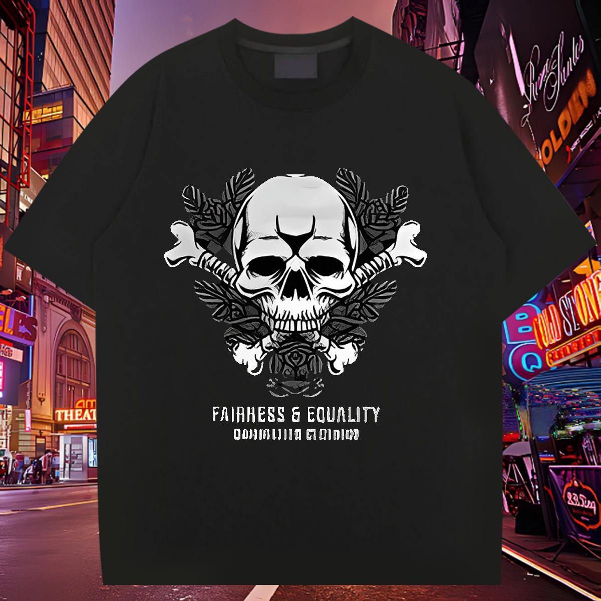 Classic T Shirts Men Floral Print Street Wear Mens Tshirts Breathable Crew Neck 5A