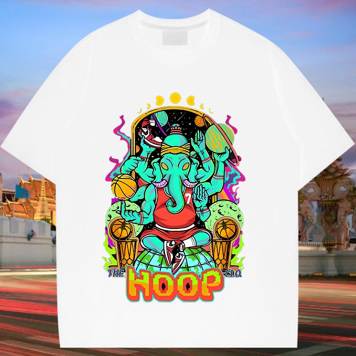 Fashion Design T Shirt For Man DIY Printed High Street Hip Hop Men Tees Breathable Crew Neck Cotton High Quality