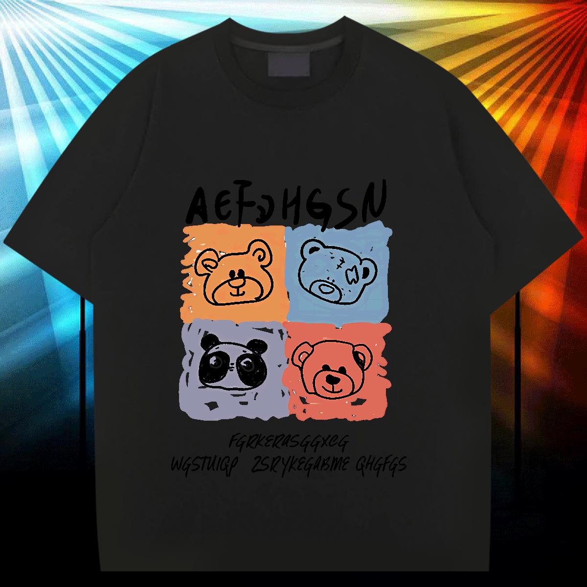 Wholesale Couples T Shirts Crew Neck Cotton Casual Daily Wear T-Shirts for Men Black Oversized 2024 Designer Tshirts