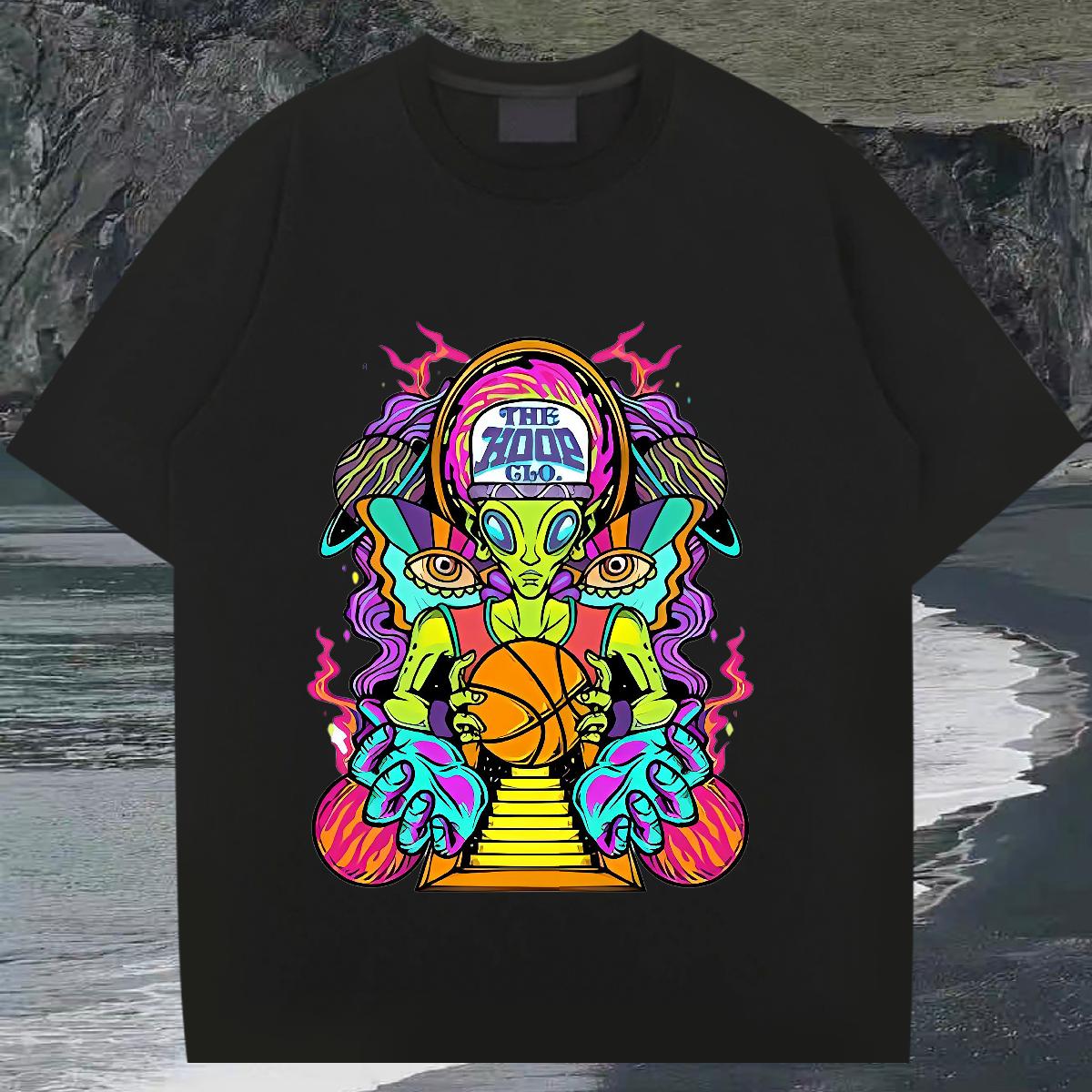 Loose Men Tees Breathable Crew Neck Cotton Street wear Hip Hop Man T Shirts Custom Print Oversized New Designer Tees Shirts