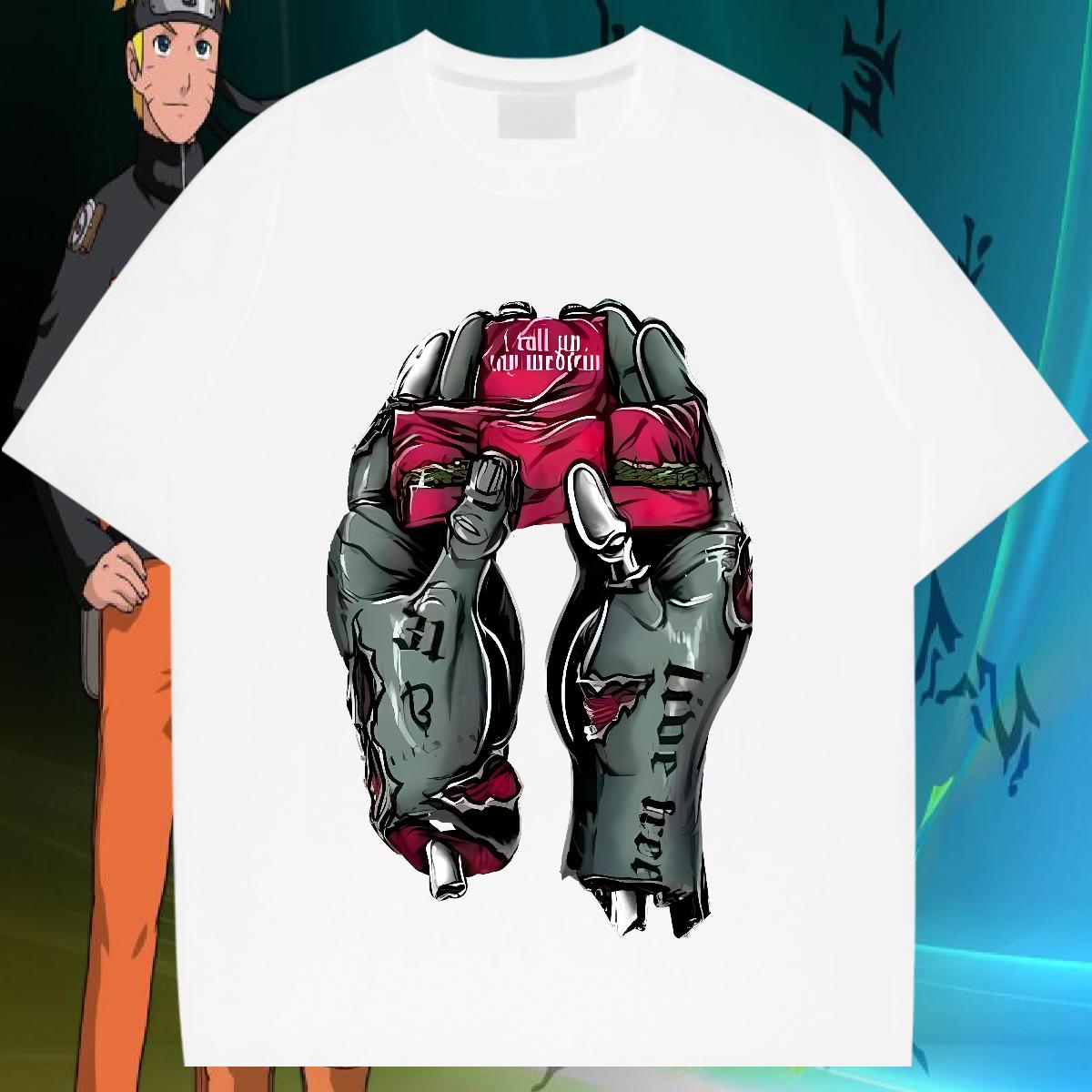 Classic Men Tees Short sleeve Cotton Soft Summer Casual T Shirts Men Anime Print Classic Casual Polos