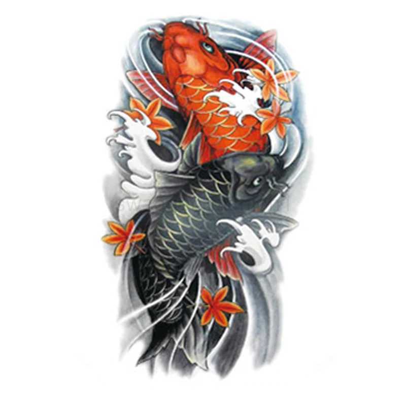 Tattoo Sticker Bird Wings Flower Plant Horse Carp Wolf Tatoo Temporary Waterproof Fake Tattoos for Women Men Makeup Body ArtB240713