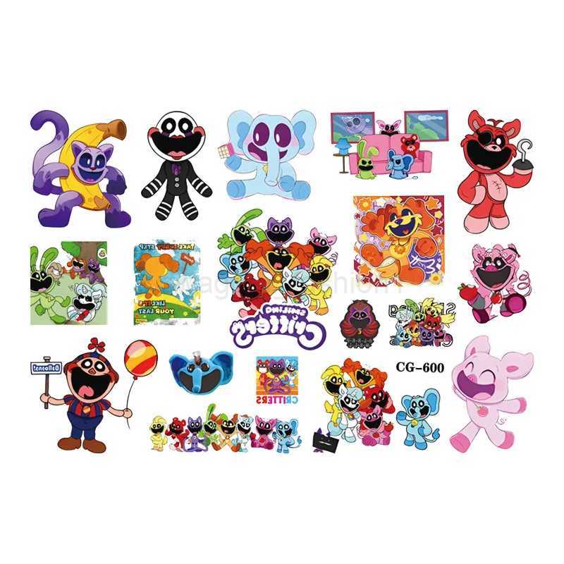 1Pcs Smiling Critters Tattoo Stickers Temporary Tattoos For Kids Birthday Party Supplies Favors Cute Tattoos Stickers DecorationB240713