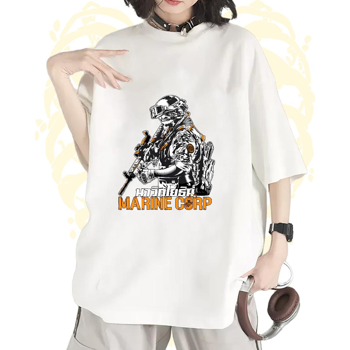 Cotton Breathable Soft T Shirts Women 2024 Casual Casual Beach Lady T shirt Anime Print Brand Tees Shirts