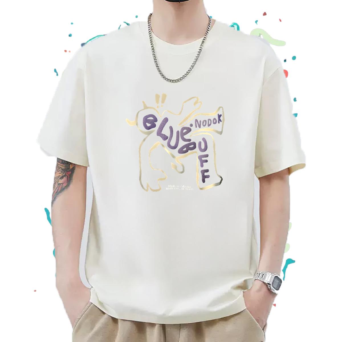 2024 Summer T-Shirts Round Neck Short Sleeve Casual Daily Wear Tshirts Anime Print Loose Fit Tops