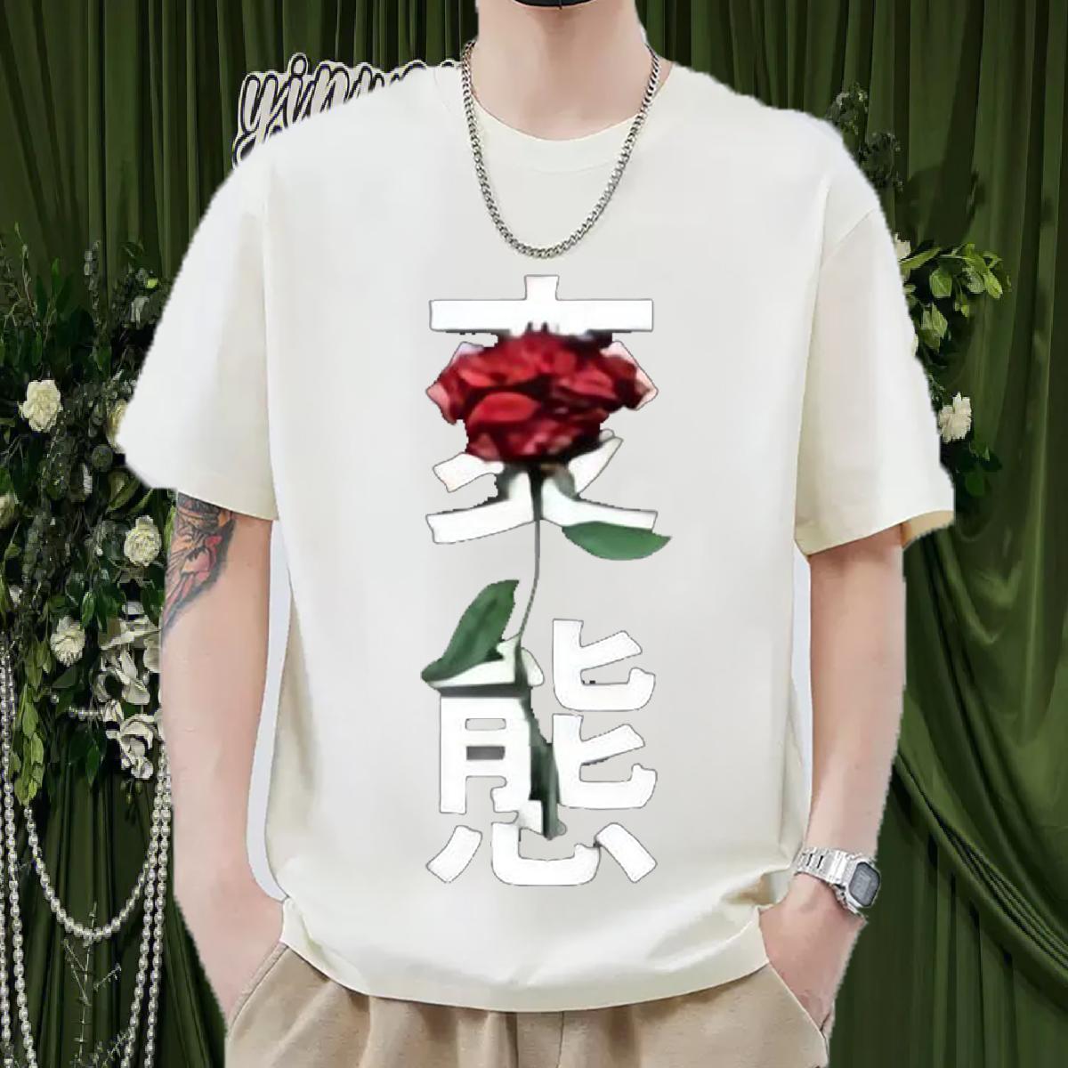 Cool Men Tshirts Cotton Breathable Soft Daily Wear T shirt Anime Customized Top Tees