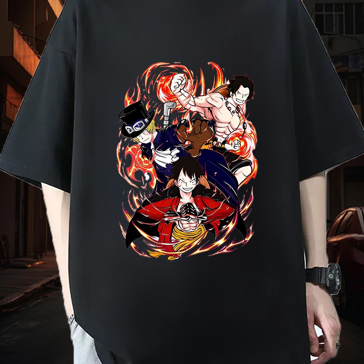 Comfortable T-Shirts Anime Printing Street Breathable Short Sleeve Men Tops Tees 2024 DIY Custom Cartoon Top Tees