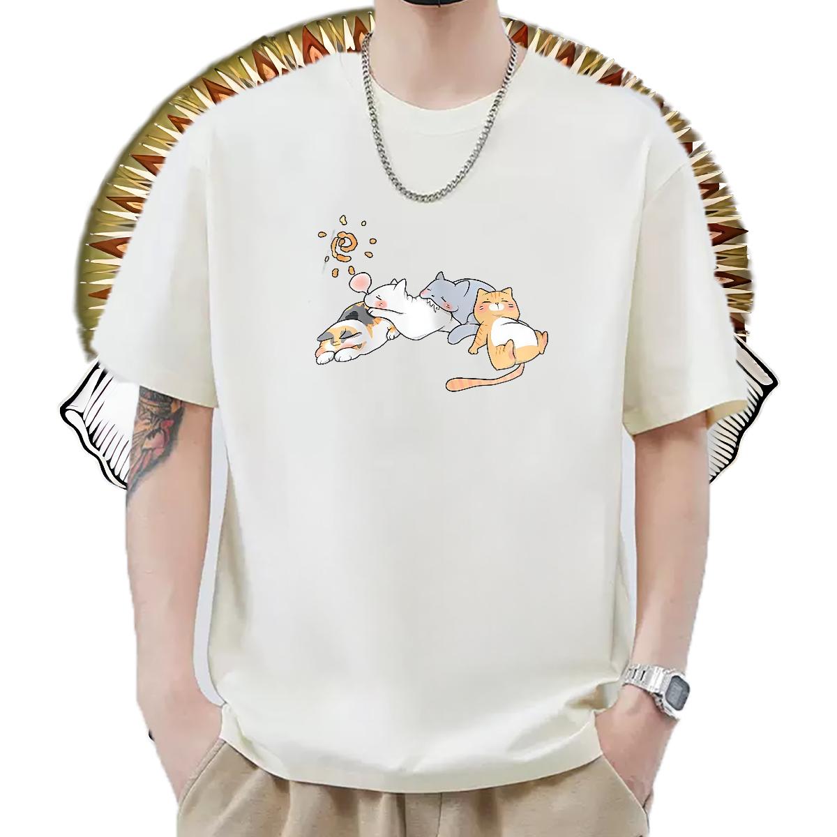 Unisex Couples T Shirts Cotton Breathable Short Sleeve Hip Hop Street T Shirt For Man Custom Cartoon Wholesale Tops Shirt