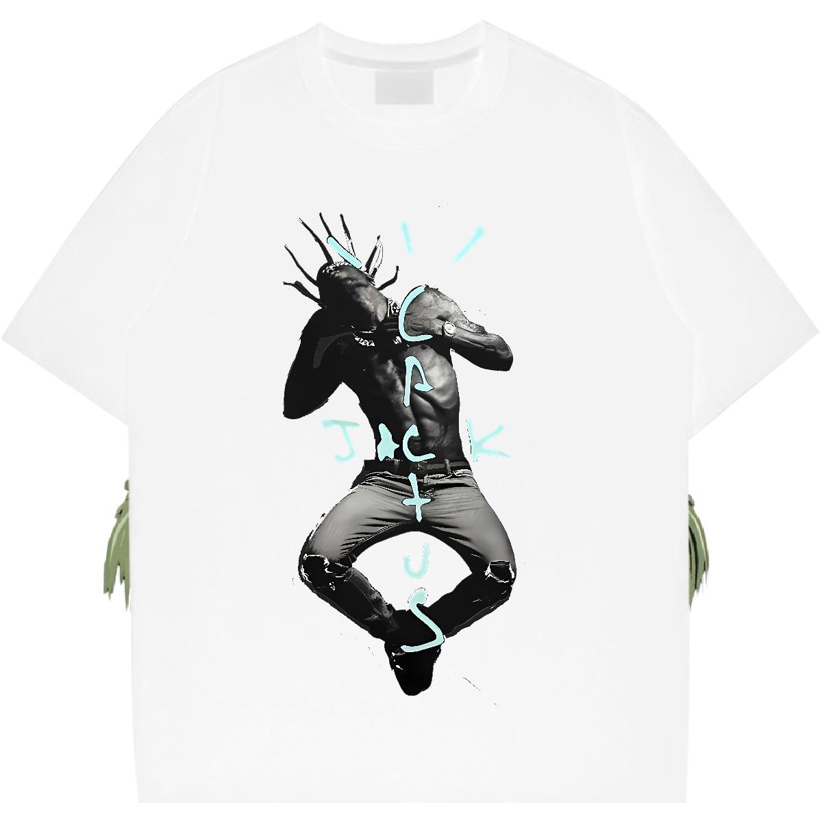 Unisex T-Shirts Street wear Hip Hop Round Neck Short Sleeve Men Tees Classic Skull Tops