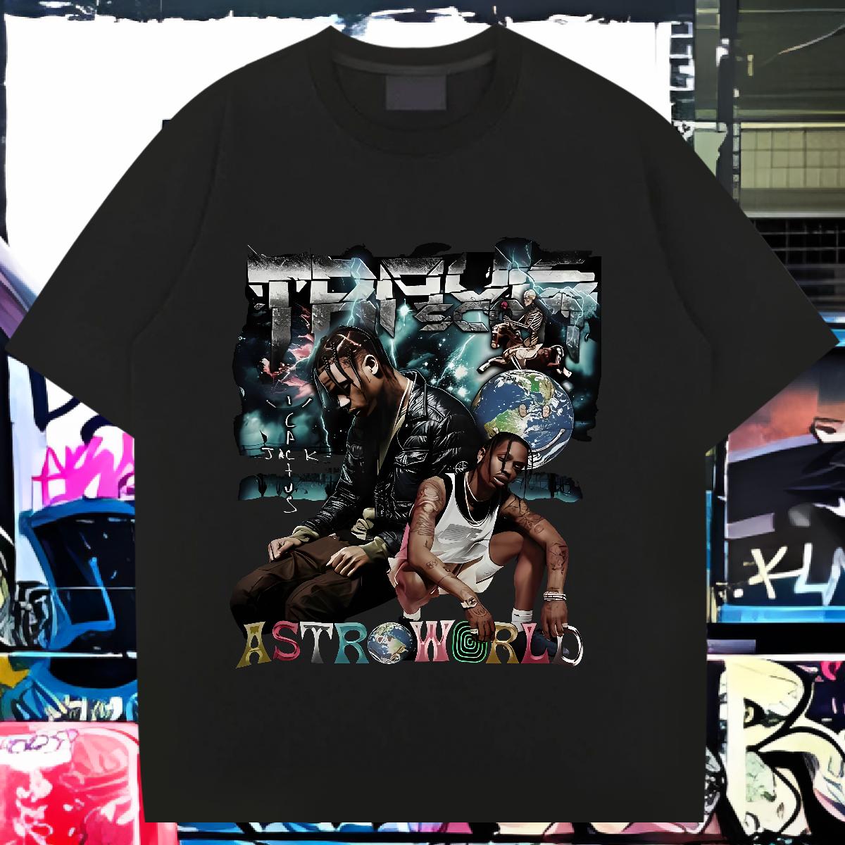 Comfortable Men Clothes T-Shirt Crew Neck Cotton High Street Hip Hop Man T Shirts DIY Printed New Designer Tee Shirt