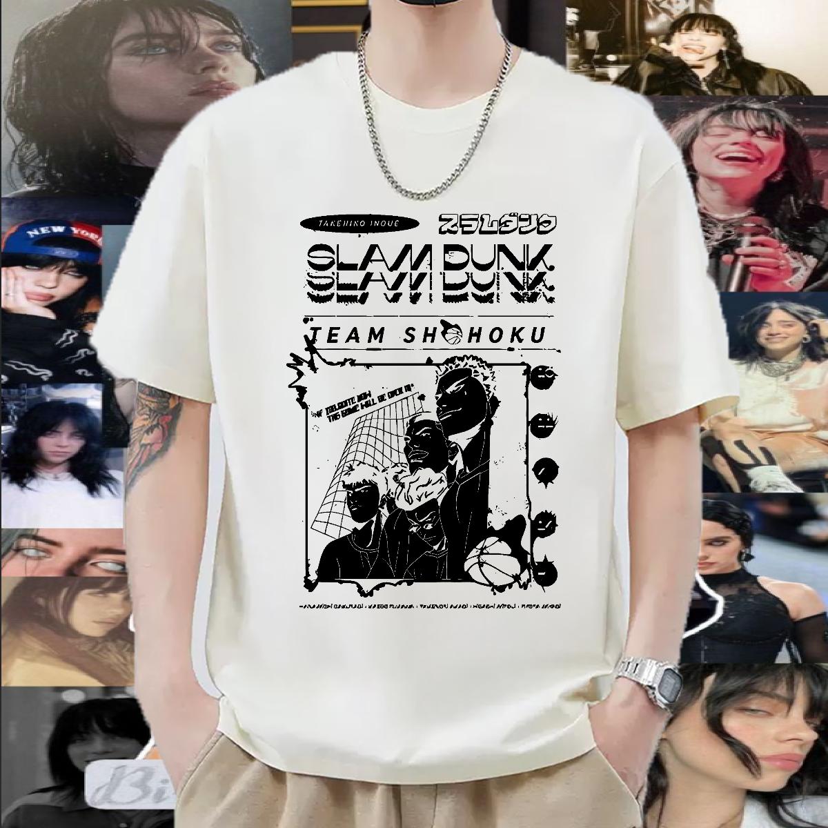 New T-Shirts for Men Anime Print Sport Men Tshirts Cotton Breathable Soft Wholesale