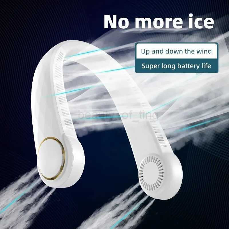 Lazy Person Wlth Multlple Wlnd Speeds Can Adjust Portable Outdoor Small Fan USB Charglng No Leaf Hanglng Neck FanCL240712