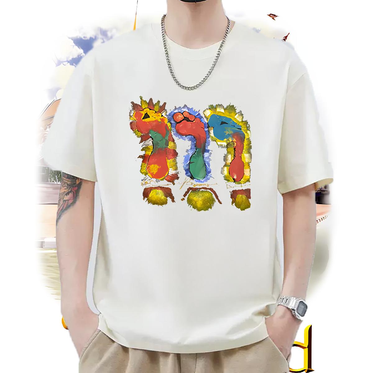 Brand T-Shirts for Men Custom Printed Men Clothes T-Shirt Beach Cotton Breathable Soft Comfortable Tops Shirt