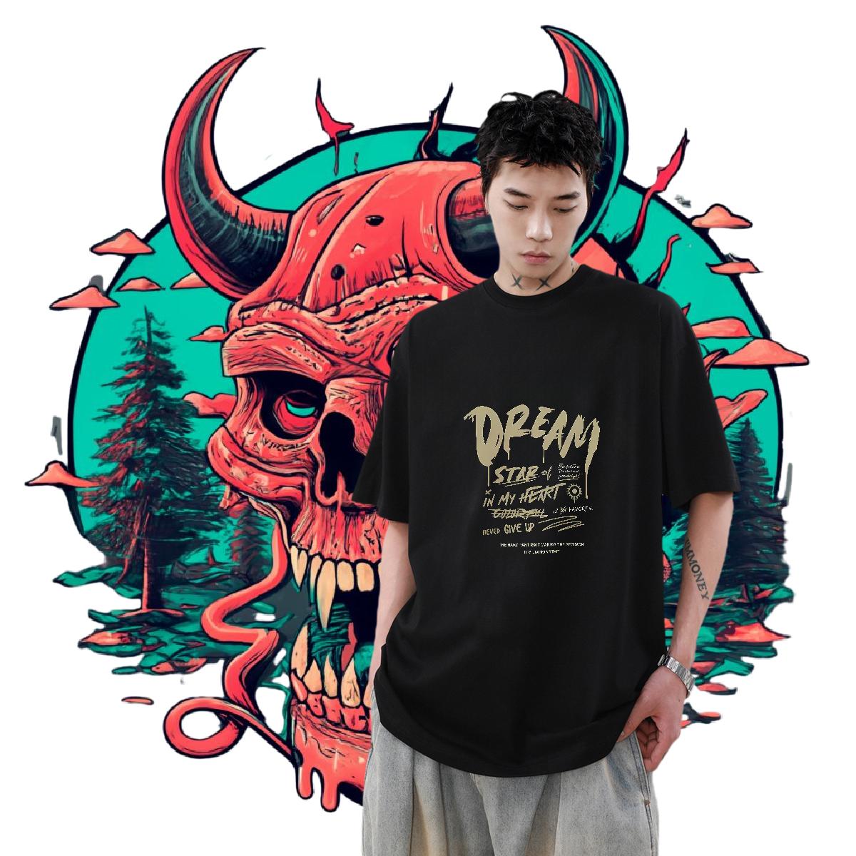 Brand T Shirt For Man Plus Size Cartoon Men Clothes T-Shirt Daily Outfit Breathable Crew Neck Soft Tops Tees