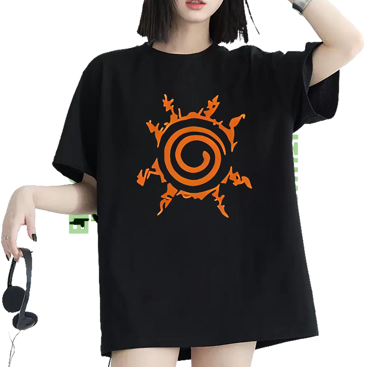 2024 DIY T shirt Cotton O Neck Short Sleeves High Street Hip Hop Tshirt for Man Woman Anime Print Loose fit Top Tees