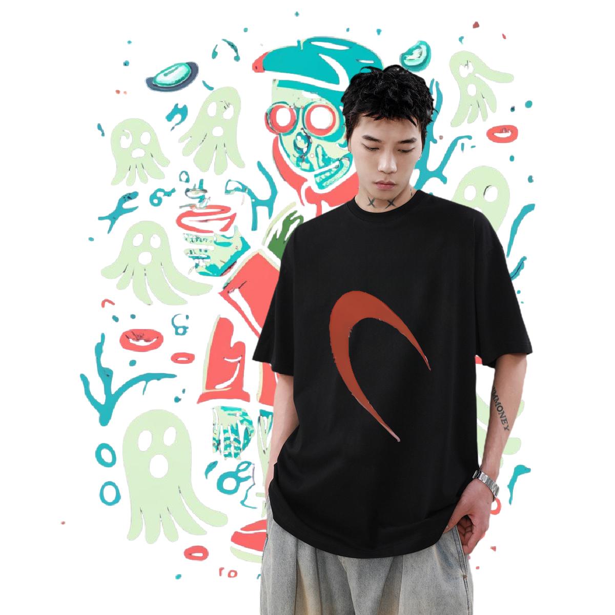 Classic Casual T Shirt For Man White Plus Size Men Clothes T-Shirt Daily Outfit Crew Neck Cotton Popular Tops Tees