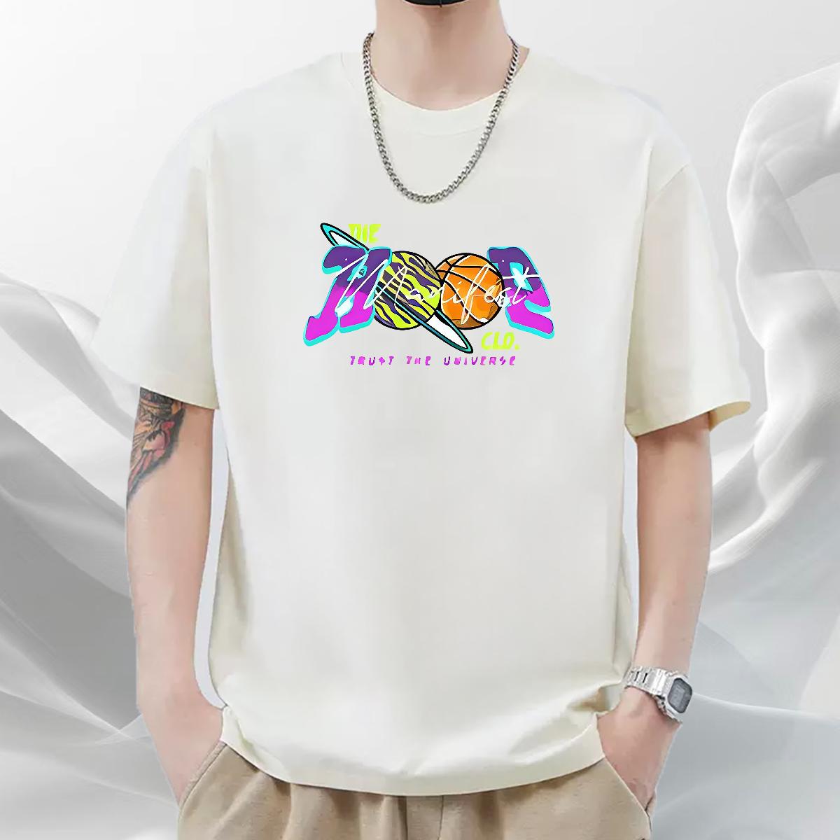 Designer T-Shirts Street 180g Cotton Men Clothes T-Shirt Factory Direct DIY Tee Shirt