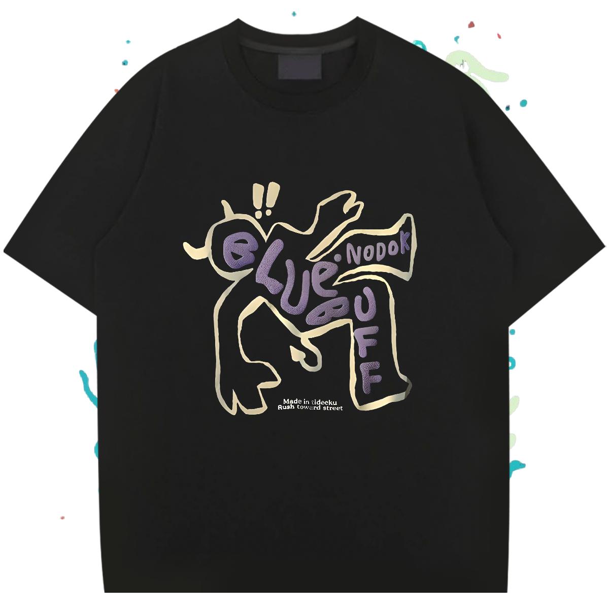 2024 Summer T-Shirts Round Neck Short Sleeve Casual Daily Wear Tshirts Anime Print Loose Fit Tops