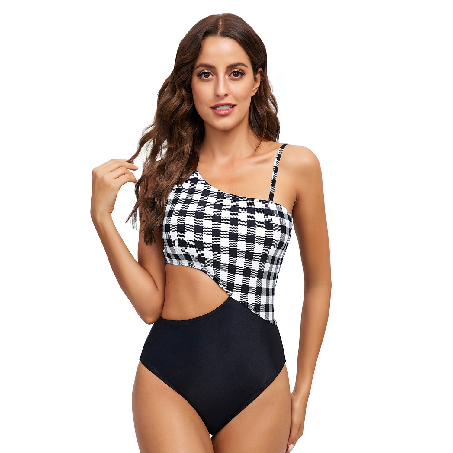 Leisure Time New Pattern Swimsuit Women's Summer 2023 New Swimsuit with Hollow Belly and Sexy Backless Triangle Jumpsuit Novelty Self-cultivation