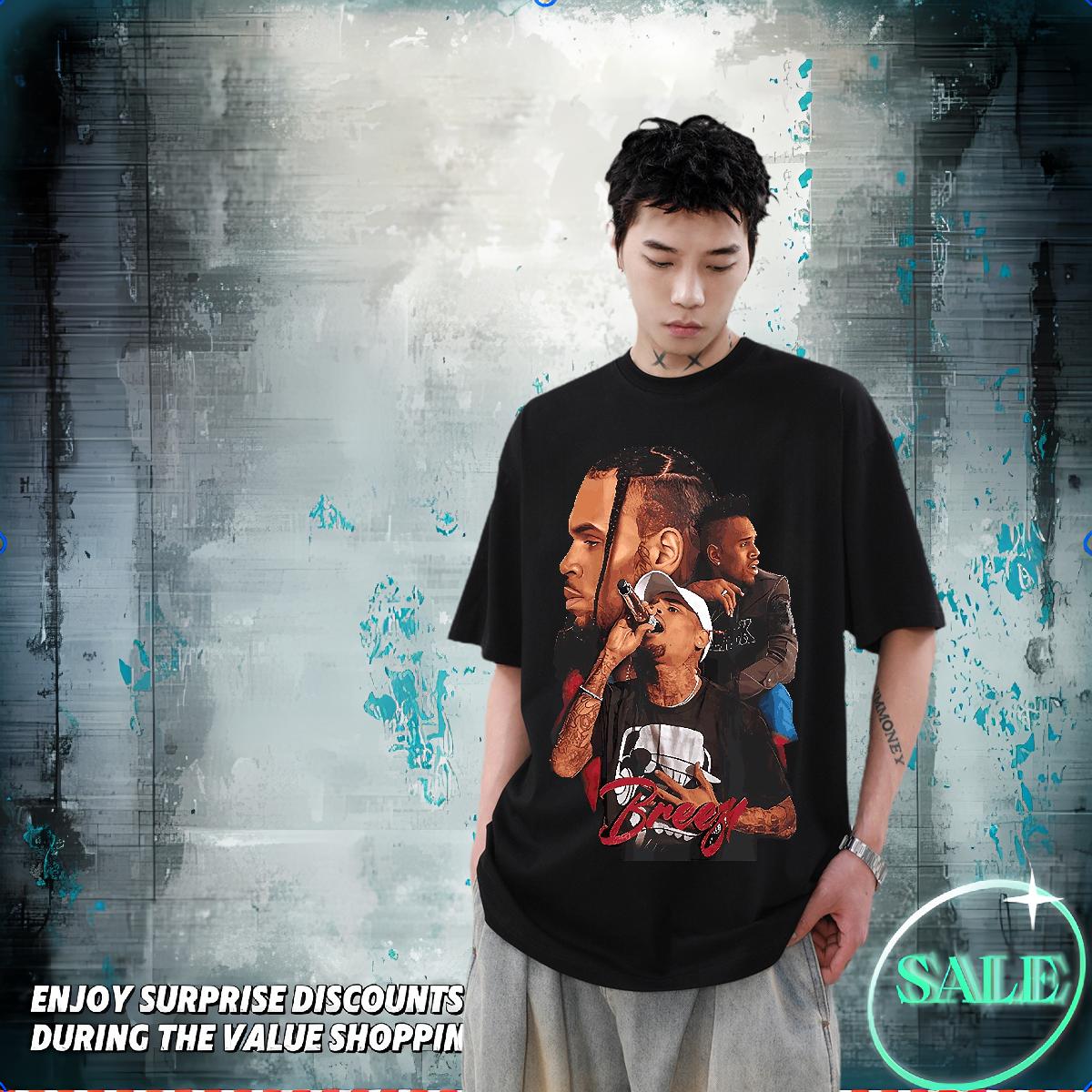 Popular Mens T Shirts Sports Casual Round Neck Short Sleeve Men Tops Tees Wholesale DIY Anime Clothes