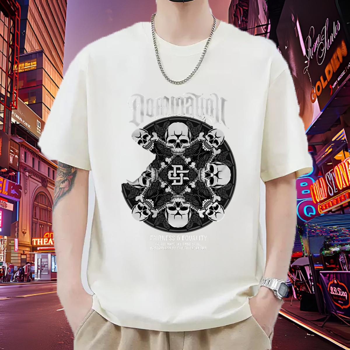 Fashion Casual Mens T Shirts Graphic Street Men Tshirts Short Sleeve Cotton O-Neck Unisex