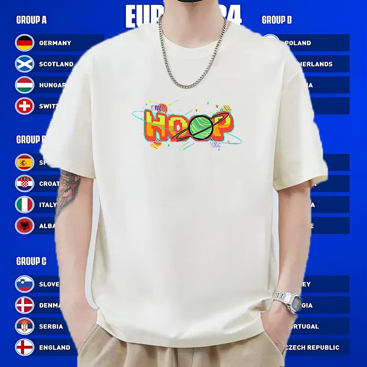 New Mens T Shirts Custom Printing Mens Tshirts Daily Wear 180g Cotton Unisex Tops Tees