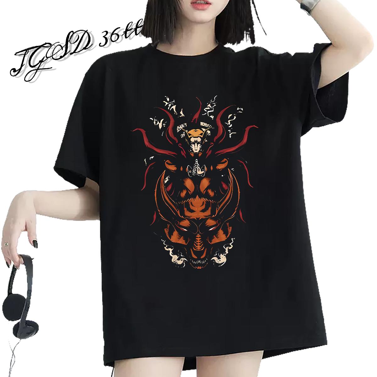 Fashion New T-Shirts Breathable Crew Neck Cotton Plus Size Cartoon Tshirts Casual Sport Loose fit Women Tees