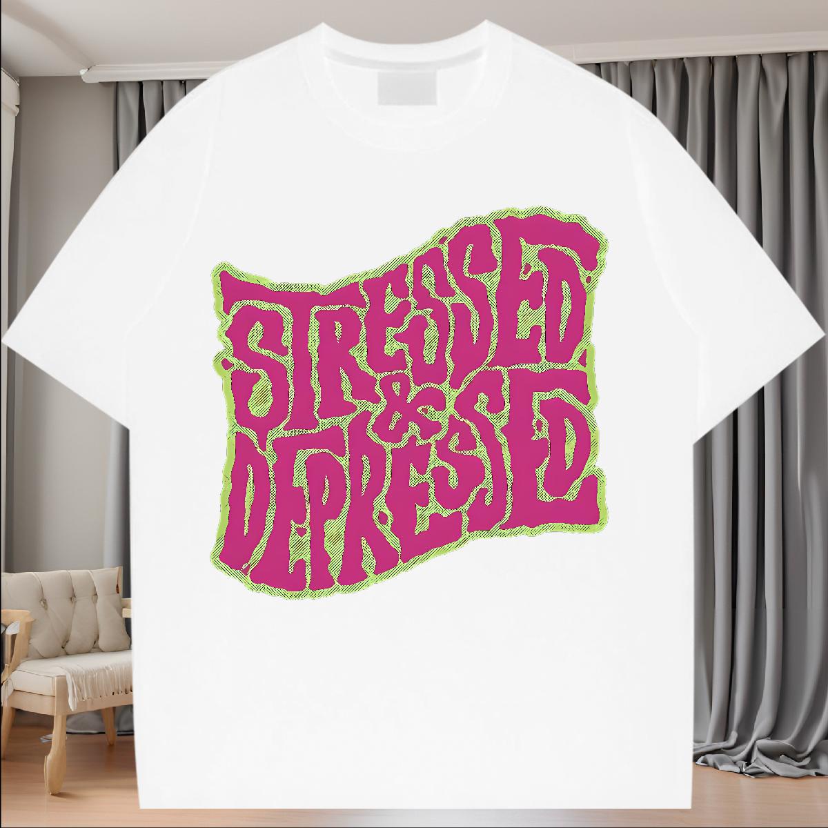 Factory Direct T-Shirts Cartoon Printing S-3XL Sports Casual Mens Tshirts Round Neck Short Sleeve High Quality