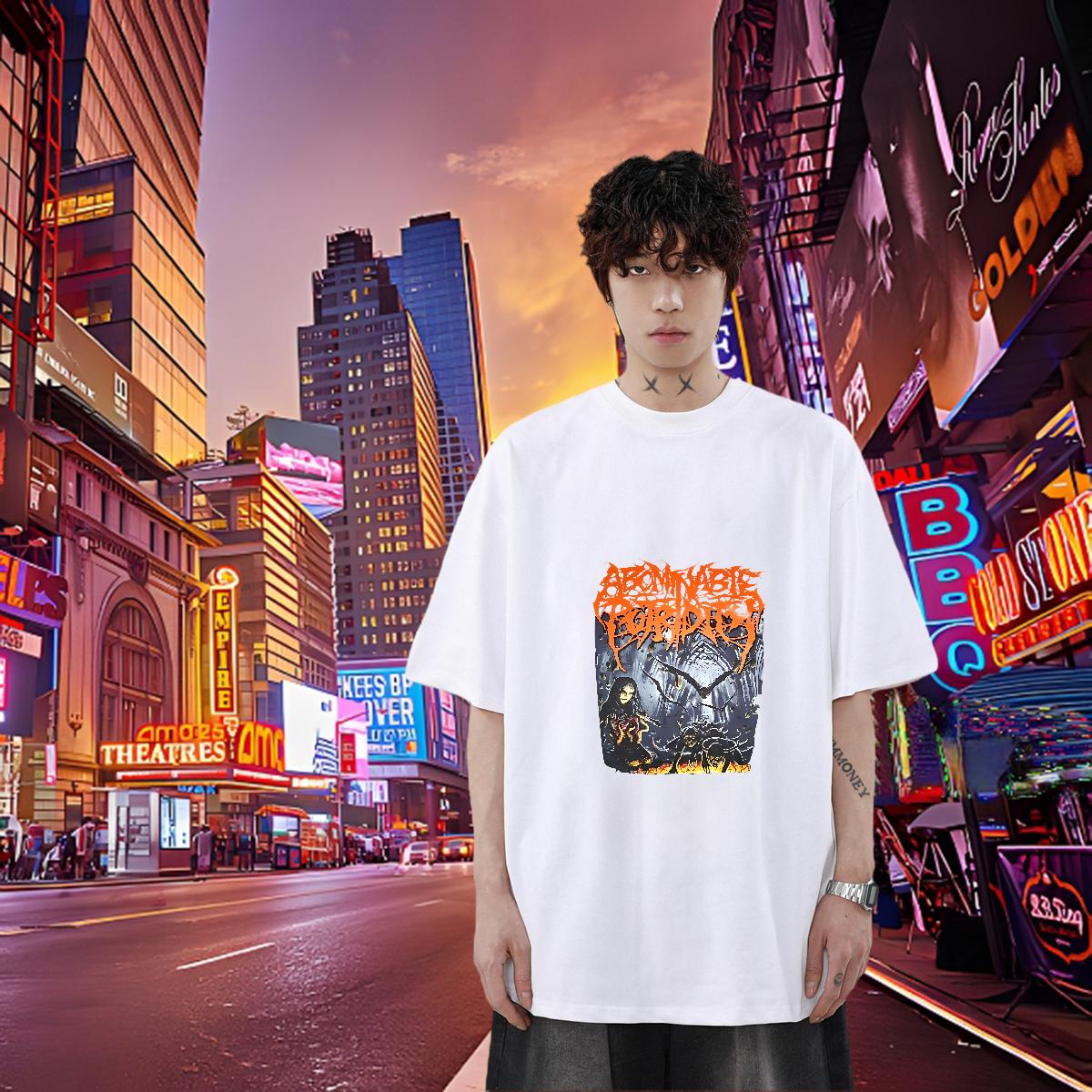 Soft T Shirt For Man Daily Wear Breathable Short Sleeve Men Clothes T-Shirt DIY Floral Print Clothings