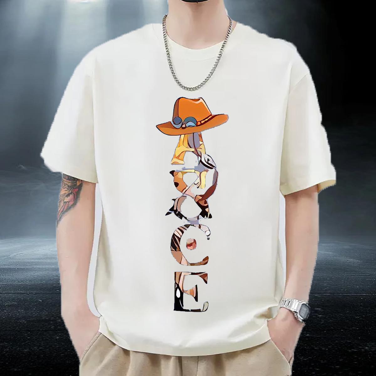 5A T Shirts Men Hip Hop Street Crew Neck Cotton Breathable Mens Tshirts 2024 Designer Customized Print Tee Shirt