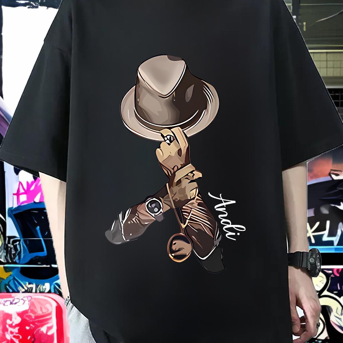 Cool Design Mens Tshirts Crew Neck Cotton Breathable Street Casual T Shirts Men Floral Print DIY Customized Clothings