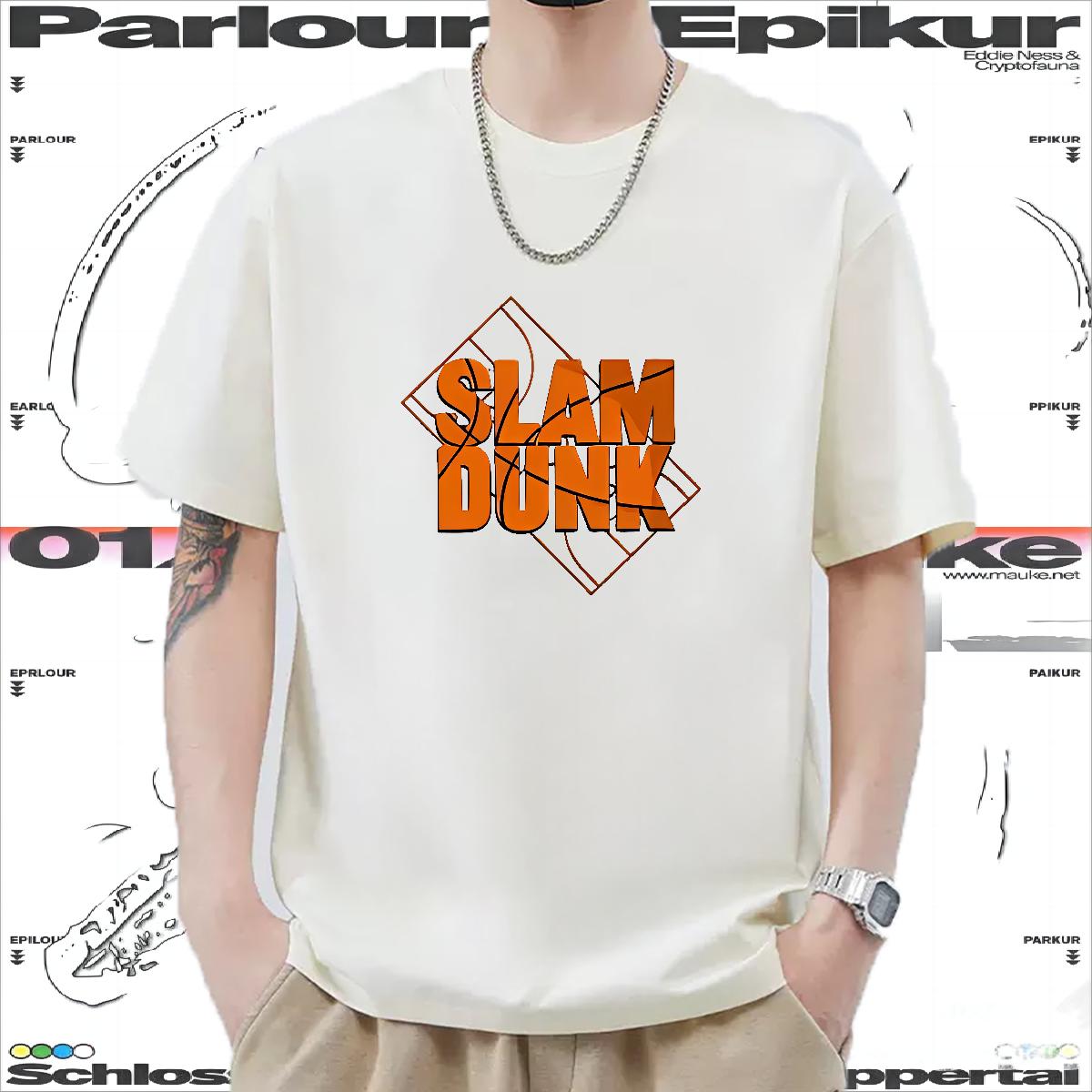 Soft T Shirt For Man High Street Hip Hop O-Neck Short Sleeve Cotton Men Tops Tees Classic Custom Print Oversized Top Tees