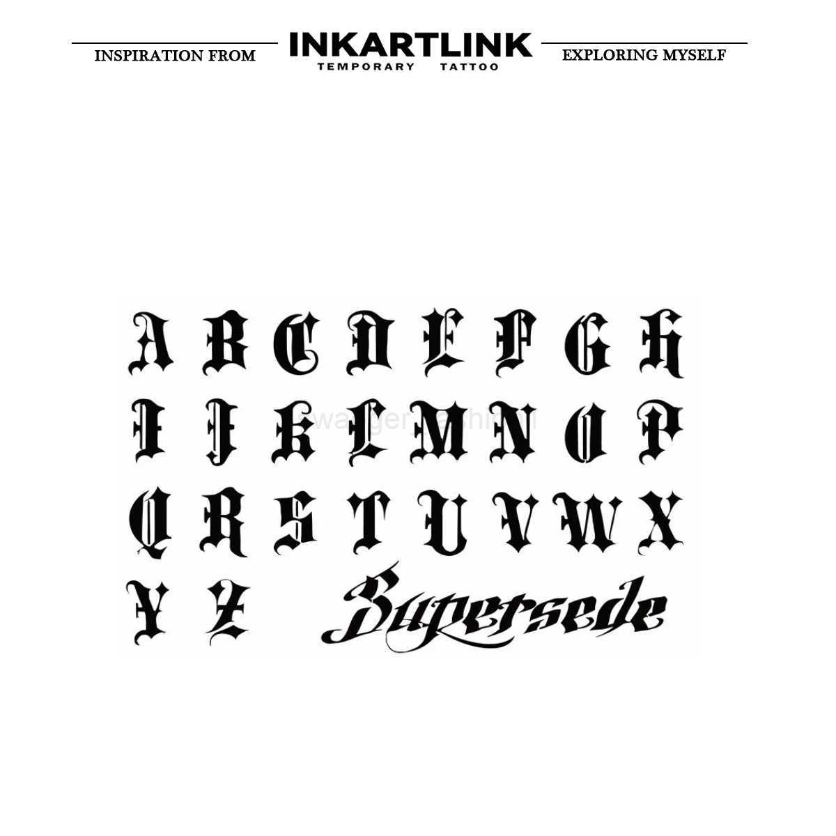 English letters temporary tattoo sticker waterproof magic tattoo lasts to 15 days fake tattoo semi permanent tattooB240713