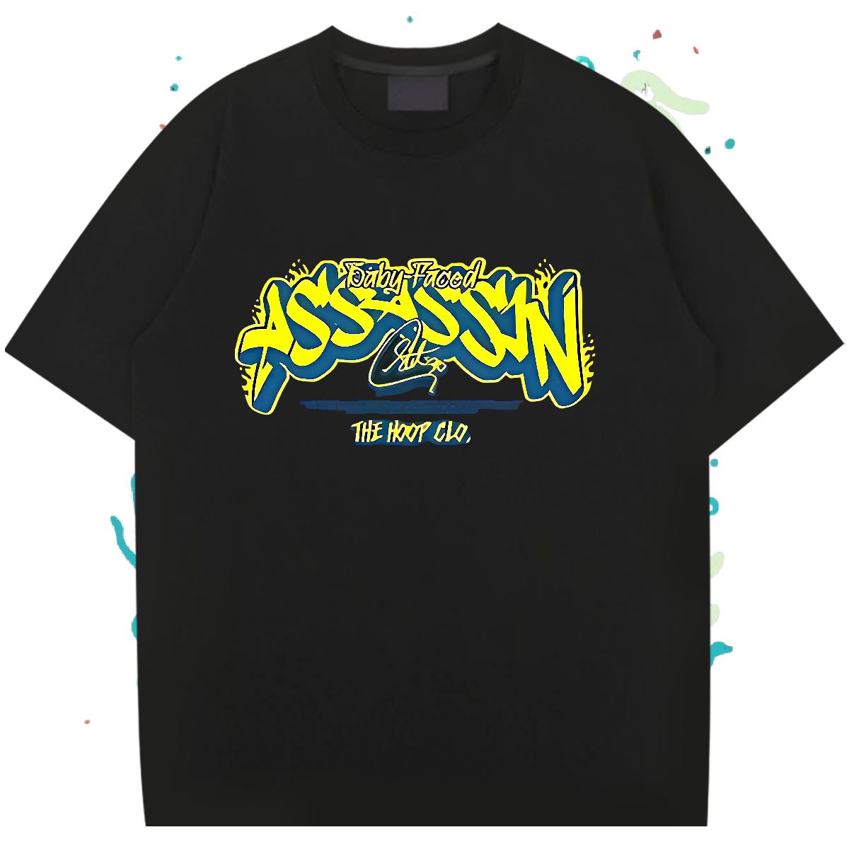 Loose Fit T-Shirts Daily Outfit Cotton Breathable Short Sleeve Men Tshirts Stylist DIY Anime Tee Shirt